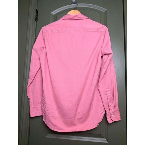 Frank & Eileen EILEEN Famous Denim Button-Up Long Sleeve Shirt Sunset Pink XXS - Picture 7 of 10